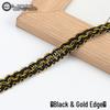 Ribete de Encaje Dorado de 1 cm de Ancho - 11 m para Cortinas, Sofá, Zapatos, Sombreros y Accesorios