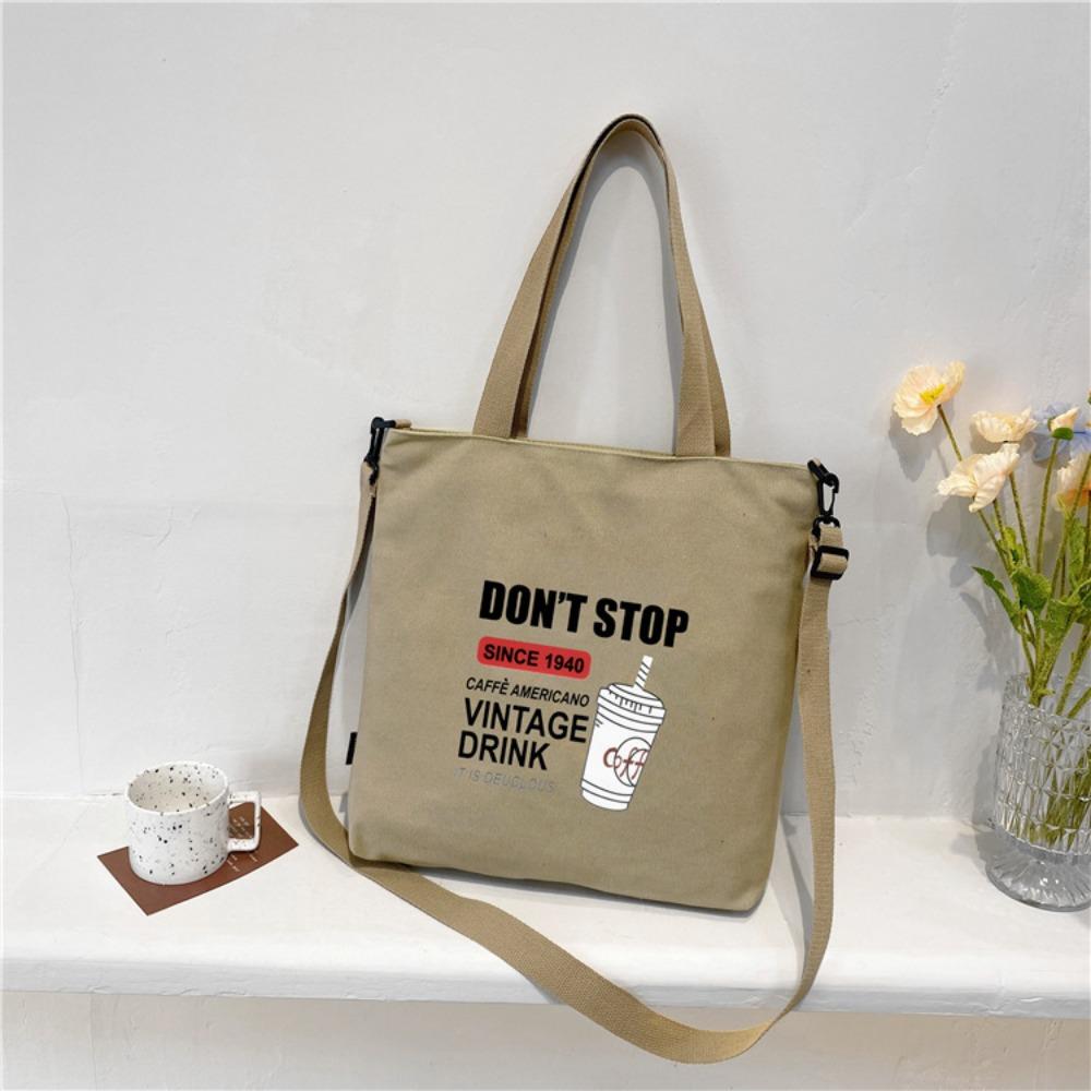 Большая вместительная сумка женская 2025 новый тренд модный универсальный ins холщовая сумка через плечо сумка-мессенджер студенческая сумка-тоут