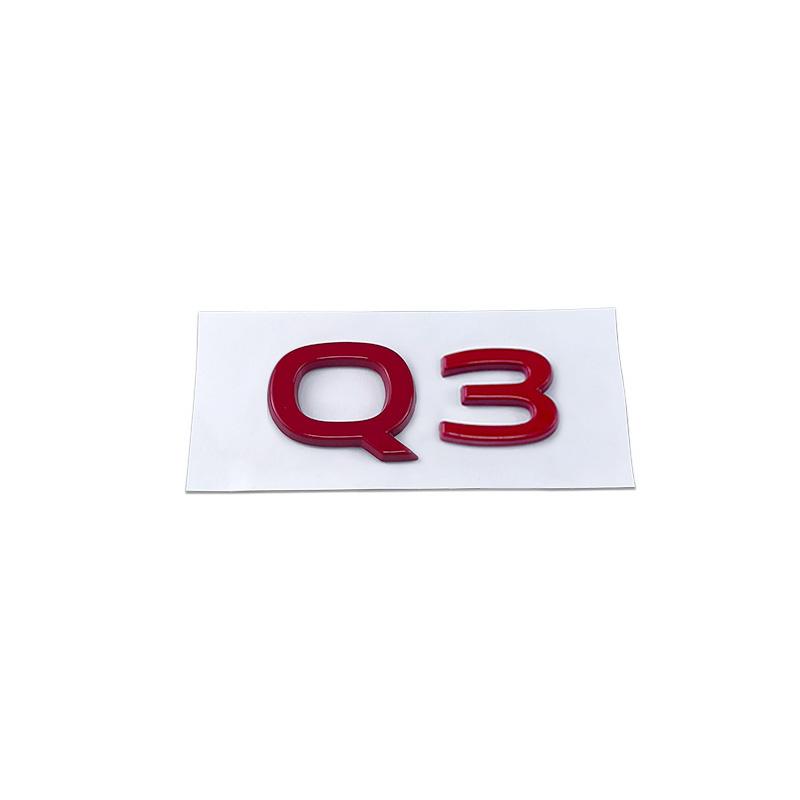 New Metal Car Trunk Emblem Rear Badge for new Q3 Q5 Q6 Q7 Q8 Letter Stickers Body Side Decal Refitting Decoration Accessories