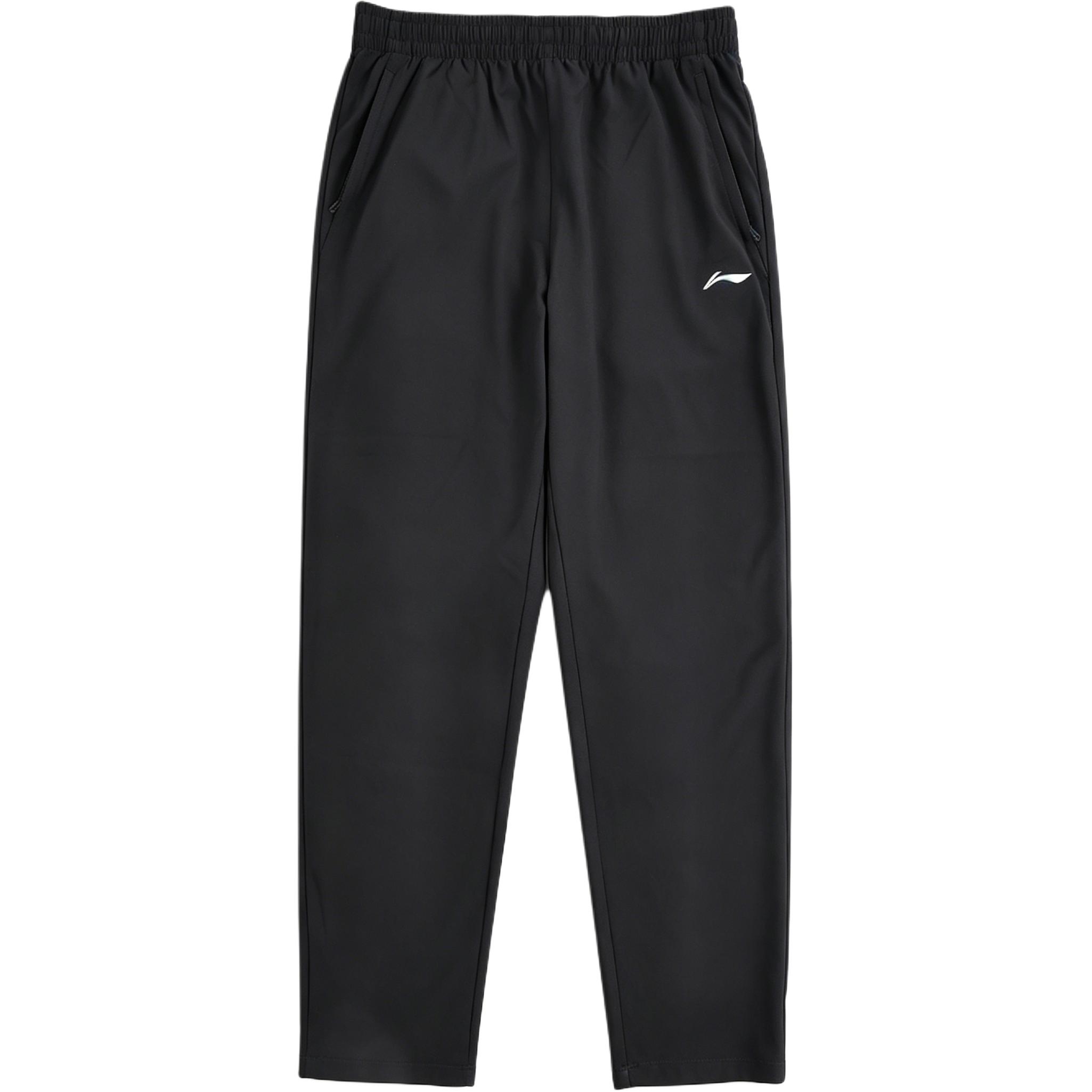 Li-Ning Comfortable Fashion Sports Quick-Dry Straight-Leg Casual Pants Men bottoms Black AYKW945-1 S