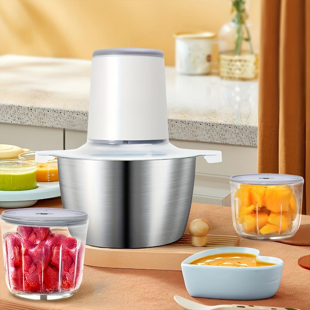 USB Charging Automatic Food Processor Stainless Steel Meat Mincer Meat Grinder  Baby Food