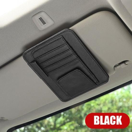 Universal Car Sun Visor Accessories Car Glasses Clip Cards Organizer Storage Bag