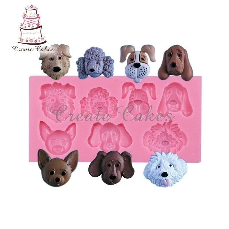 

Новая силиконовая форма для шоколада с головой животного (собаки), инструмент для выпечки торта помадой, сахарная форма, силиконовая форма, кухонные инструменты для выпечки A
