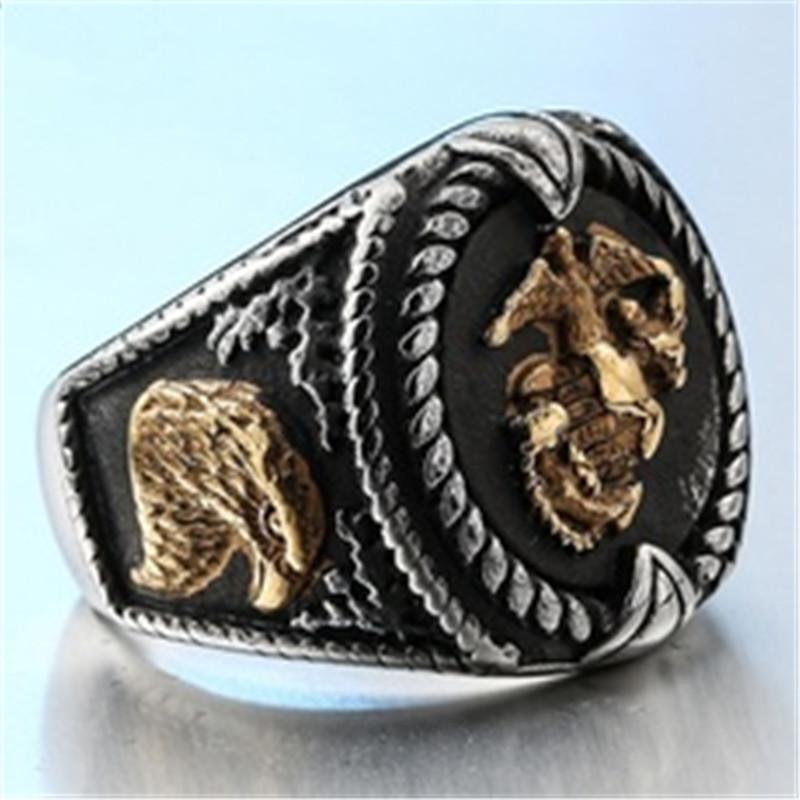 

New Creative Hip-hop Style American Military Ring European and American Men s Hand Jewelry 13