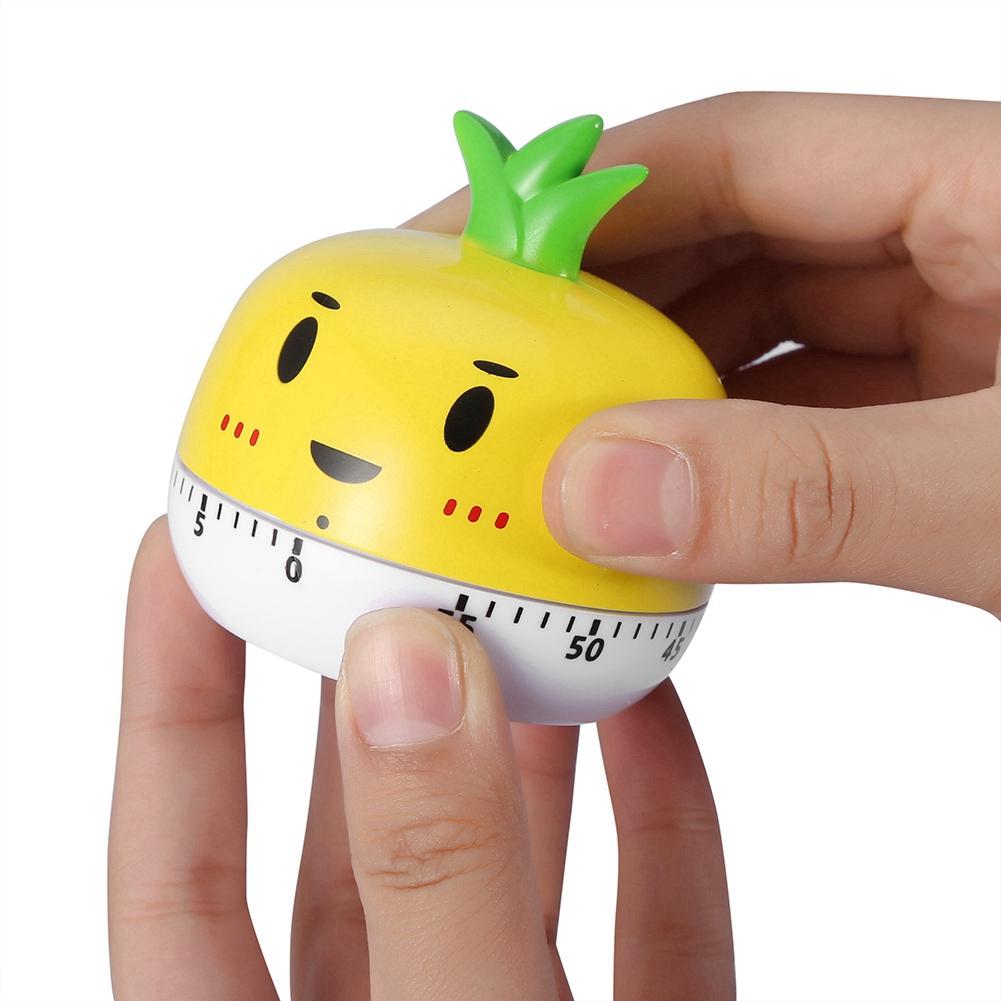 Mechanical Cooking Timer Manual Vegetables Shape Counters for Kitchen Timing Tool(Yellow)