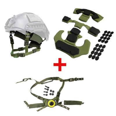 Tactical Helmet Dial Suspension System Chin Strap with Soft Memory Foam Comfortable Cushion Pads for MICH/FMA/EXF Helmet