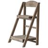 Solid Wood Trapezoidal Flower Stand - American Retro Multi-Layer Shelf