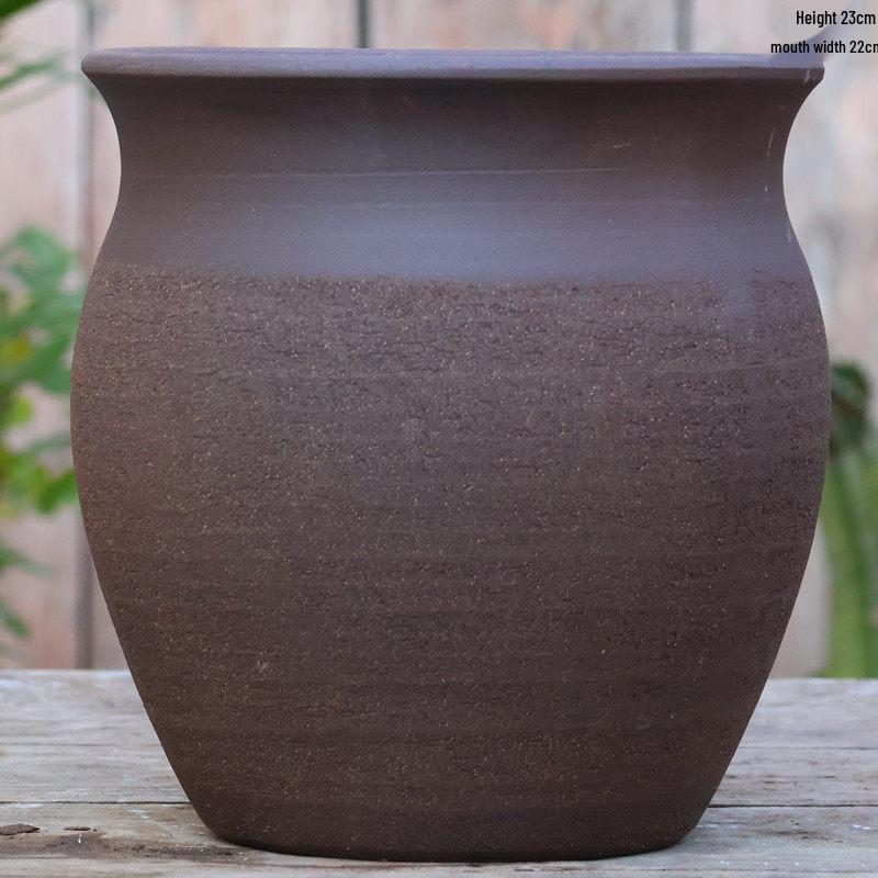 Coarse Ceramic Succulent Pot with Orchid Design – Old Tree Jade Pendant Style