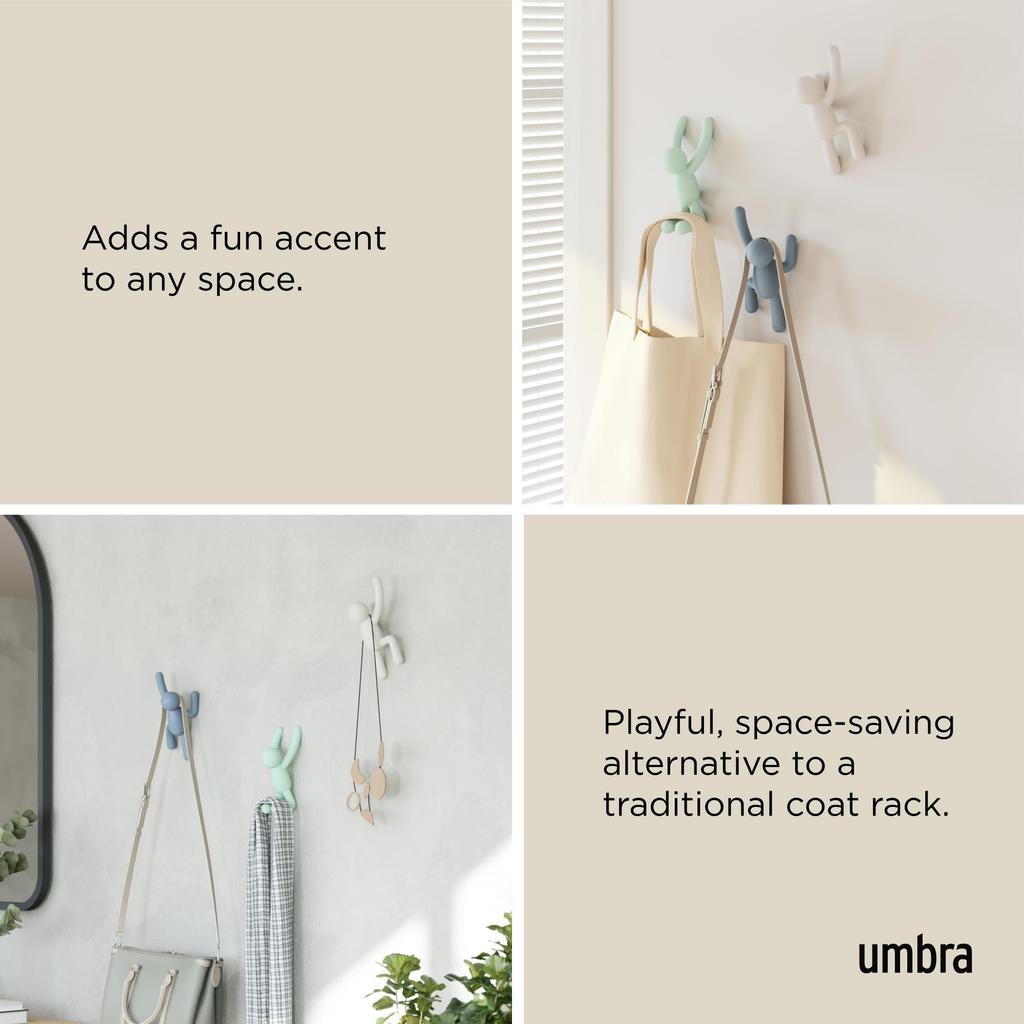 Umbra BUDDY Wall Set of Hanger, 3, Pastel, 2318165-040