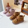 Neuer Eingang Herbst Winter Vintage Kinderschuhe Süße Lässige Stiefel für Mädchen Weichsohlige Lässige Kinderschuhe