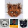 Fox Plush Half Mask With Features For Halloween Costume Parties And Cosplay Events