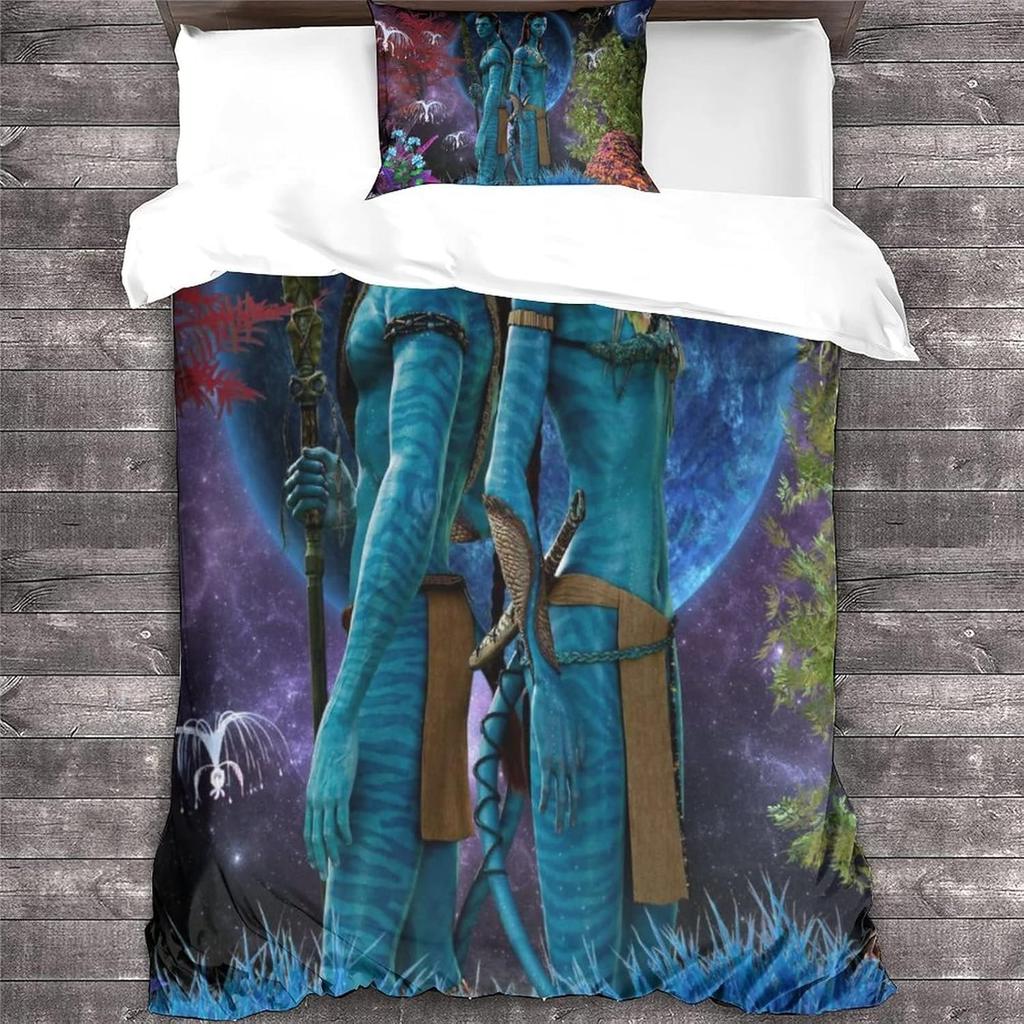 Ensemble de literie Avatar Housse de couette Avatar Impression 3D avec taie d'oreiller Pour enfants Adultes Lit simple Double Décoration de chambre à coucher