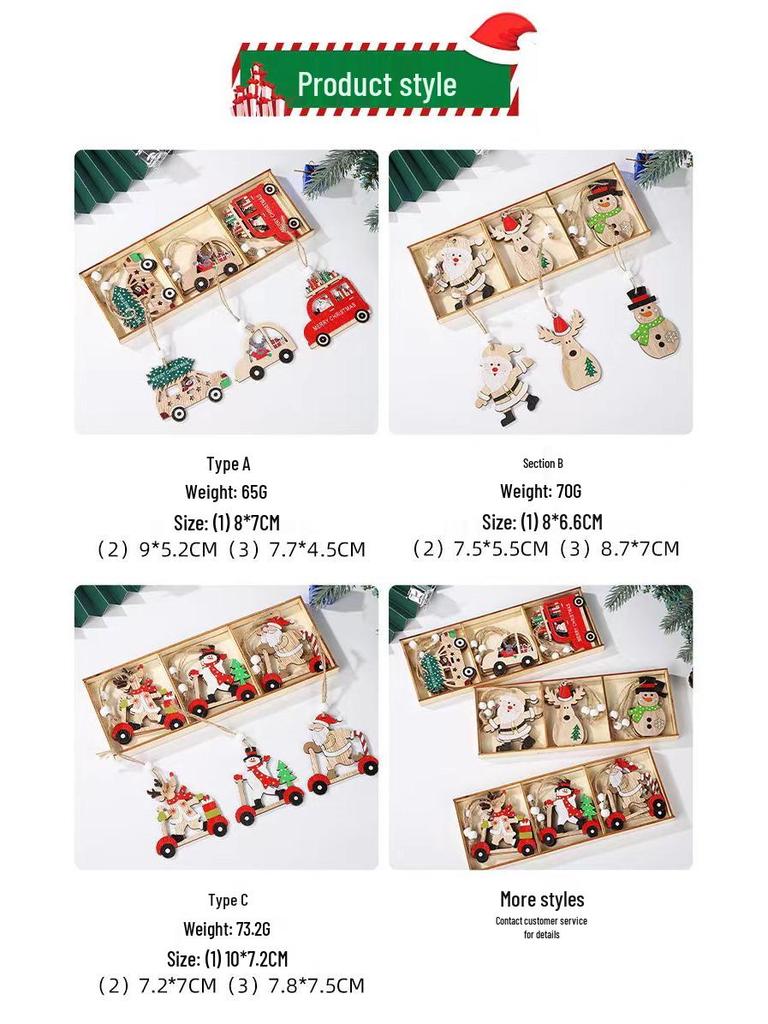 Christmas Cartoon Ornaments: Cute Santa, Snowman, and Reindeer Decorations for Kids