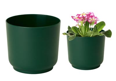 Pot de fleurs en plastique mat vert foncé Satina 15x149 cm