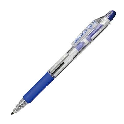 Zebra Jim Knock Ballpoint 10 Oil-Based Pen, 0.5mm, Blue, Pens, B-KRBS-100-BL