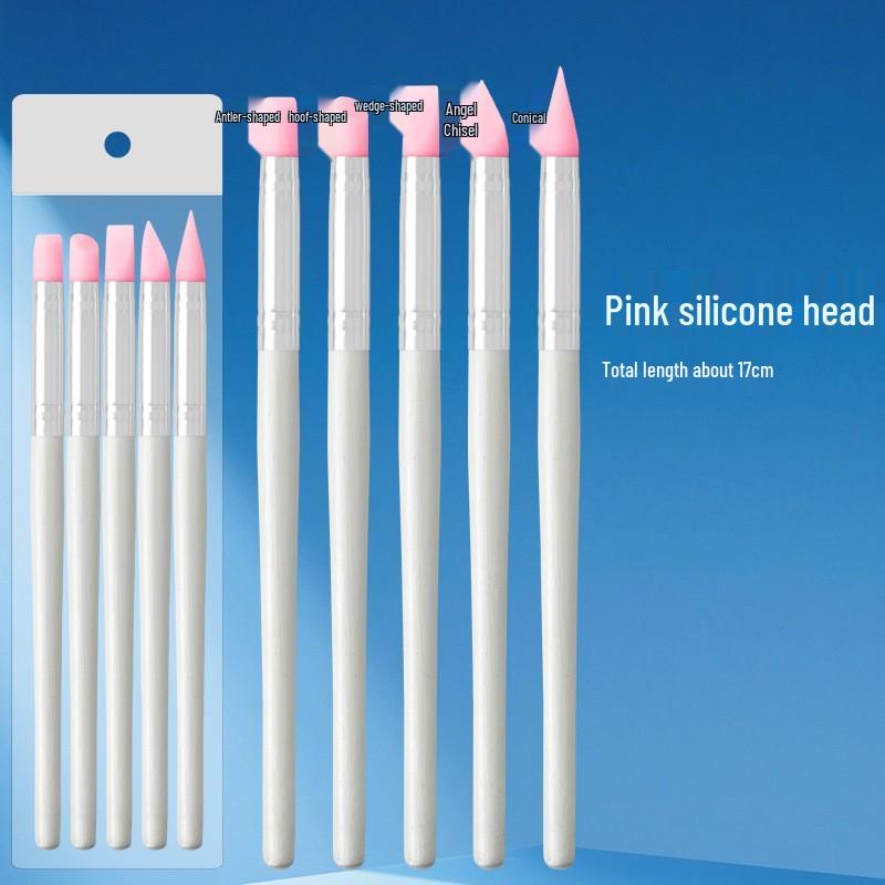 Dual-Ended Silicone Nail Art Tool: Smudge & Dot Pen