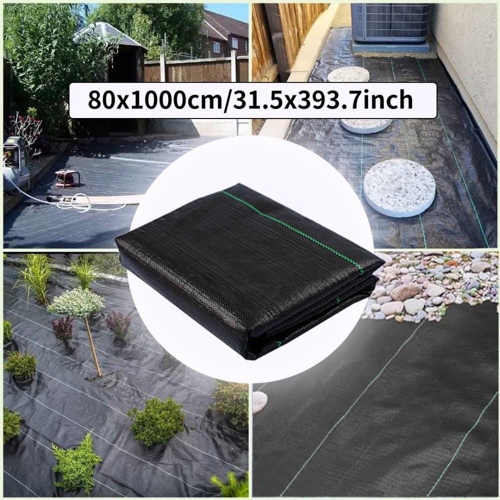 Polypropylene Weed Barrier Fabric Black Woven Grow Mulch Film  Driveway Control