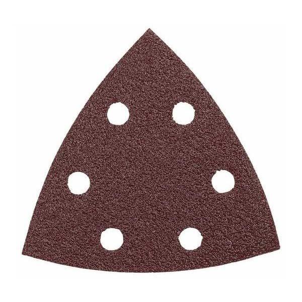 Universal Self-Adhesive Triangle Sanding Disc, 6-Hole, 90x90x90mm Flocked Sandpaper Sheets