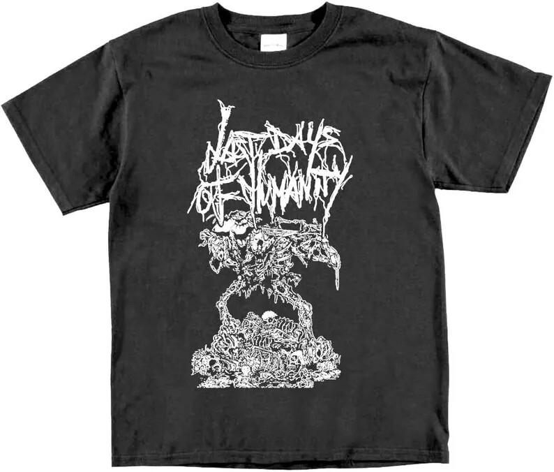 

Last Days Of Humanity T Shirt Goregrind Vintage Agathocles Haggus Fluids Gut Rot L