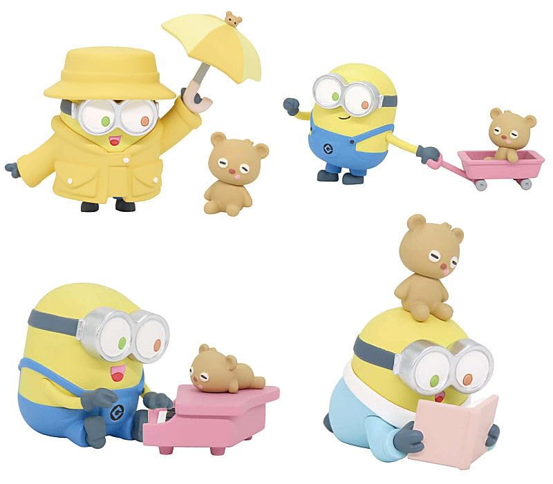 Minions Bob Tim Goodtime Figures 2 Set of Gachapon Capsule Toy + [Complete 4]