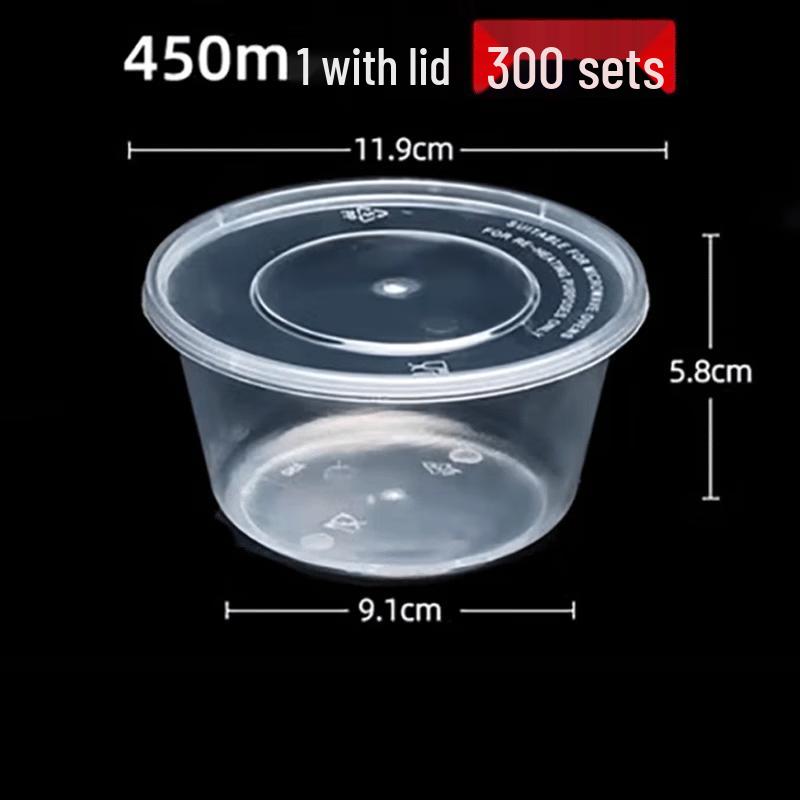 MOSUO Disposable Round PP Meal Prep Bowls with Lids