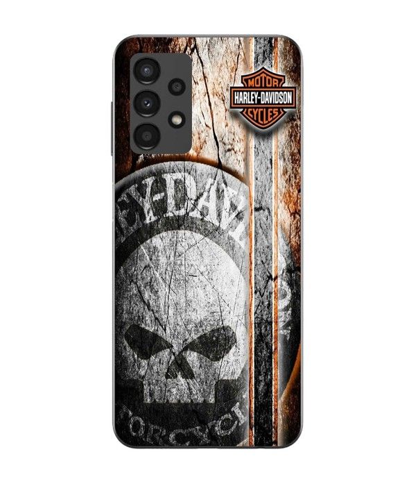 Coque Maniacase Pour Samsung galaxy A13 4g Harley Davidson tête de mort vintage