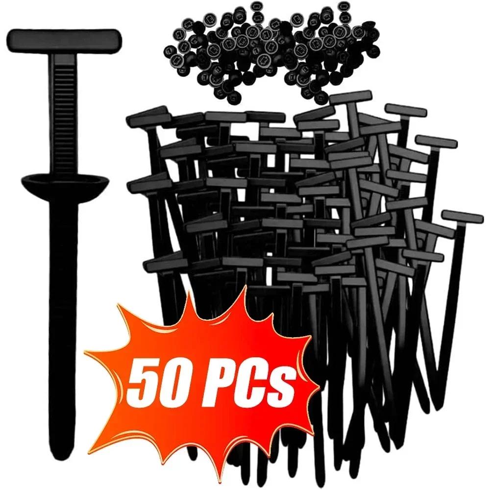Nylon Cable Tie Buckle Self-locking Auto Fastener Wire Clip Universal Heavy Duty Pin Button Zip Ties Car Fenders Fastening Strap