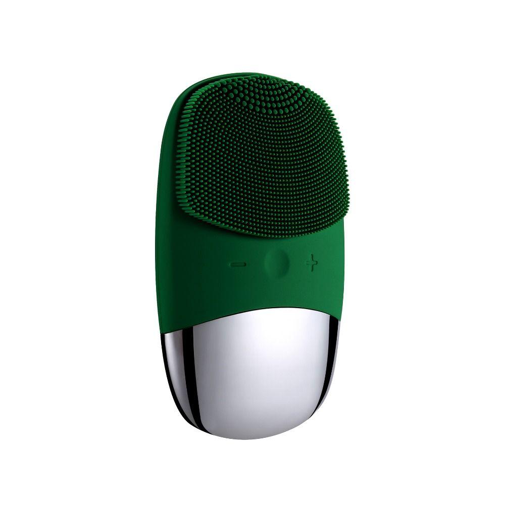 Sonic Vibration Silicone Facial Cleansing Brush Vibrating Facial Massager  Skin Care Tools