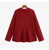 Plus Size Elegant Suit Collar Xiang Style Jacket Winter Knit Cardigan for Women