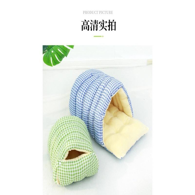 Warm Thick Plush Enclosed Cat Cave Bed Sleeping Nest For Cats And Small Dogs