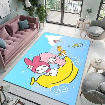 15 Sizes Japanese My Melody Rug Carpet for Living Room Children Bedroom Mat Sofa Doormat Floor Rug Home Decor Anti-Slip Mat