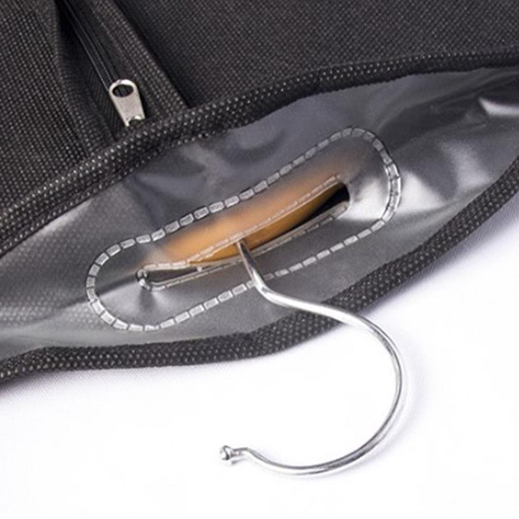 Suit Dust Cover Black Non Woven Fabrics Small Size Hanging Garment Bag for Travel Home