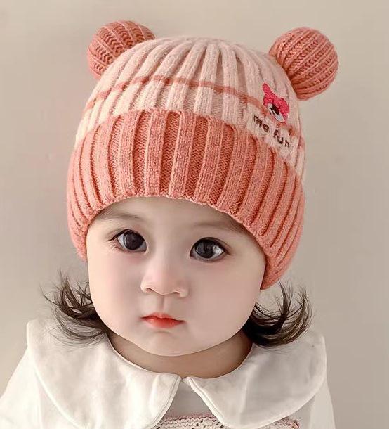 2025 Autumn/Winter Unisex Korean Knit Wool Hat for Kids and Babies - Warm, Trendy Pullover Design