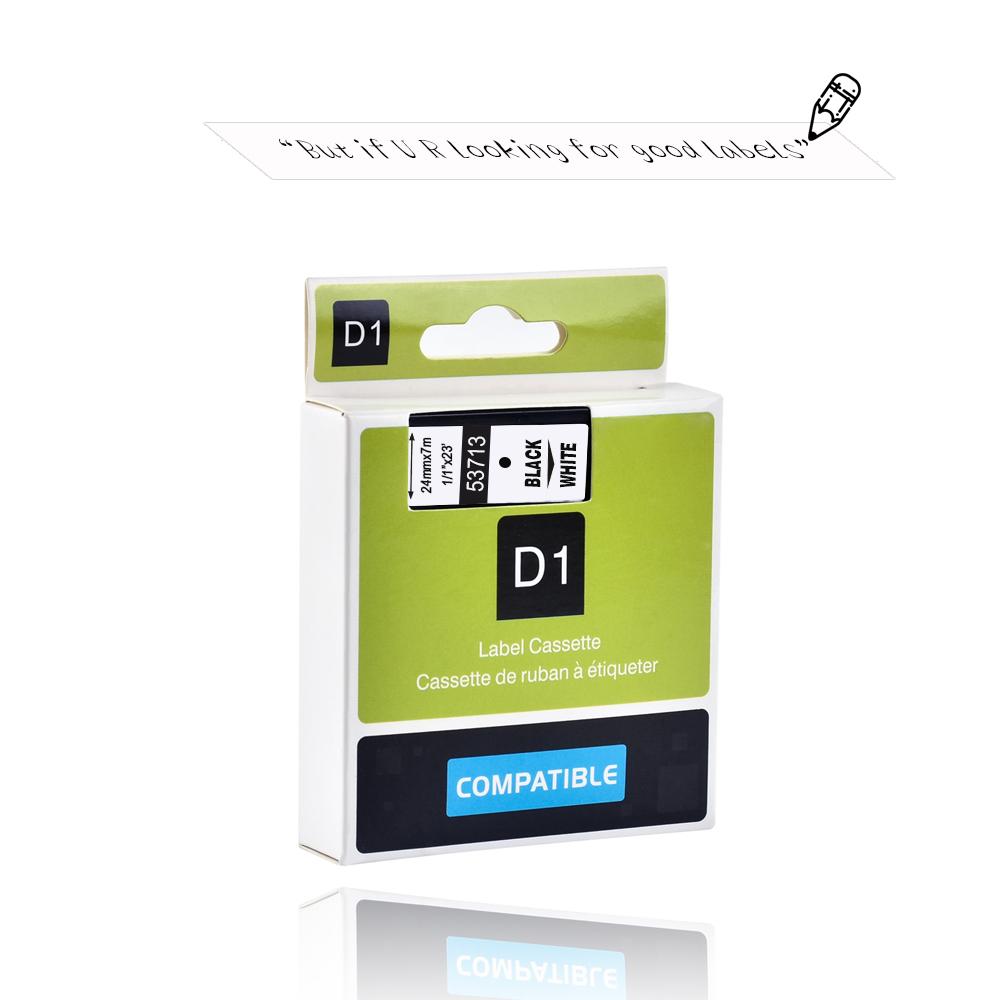 1pcs Compatible Dymo D1 24mm Tapes 53710 53713 53716 53718 53721 53722 53723 53724 Ribbon for Dymo Label Manager LM 160 210D