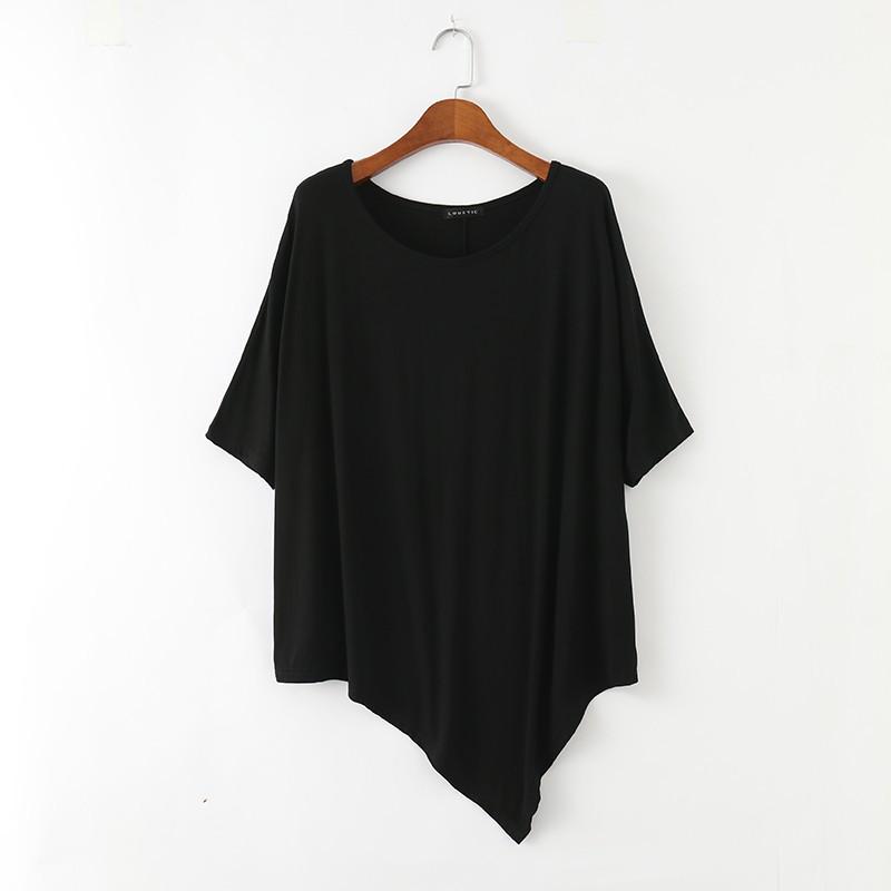 Women's Summer Loose Modal Cotton Irregular Hem T-Shirt