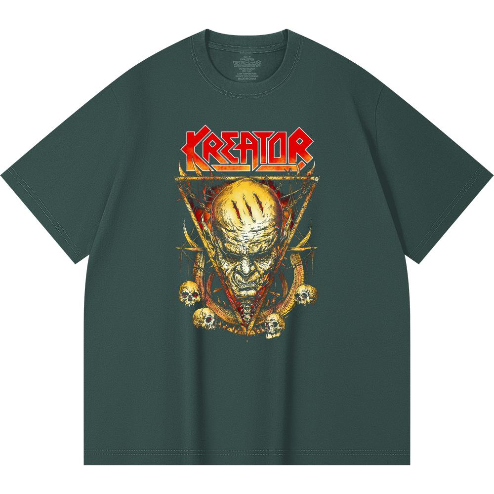 230 g/m² 100% Bavlna T-shirt Heavy Metal Rocková Kapela Tisk Populární Hudby Unisex Těžký Bavlněný T-shirt