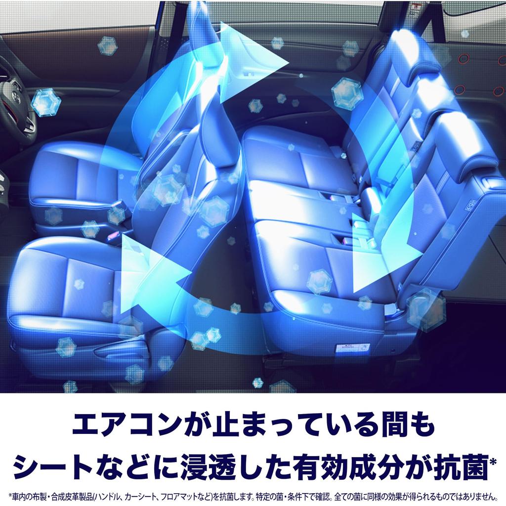 Febreze Car Air Easy Antibacterial and Clean Blue x 2 Freshener, Clip, Deodorizing, Soap, 2.5mL