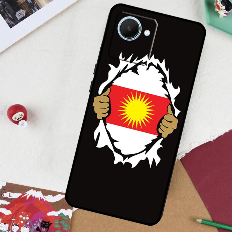 

Yazidi Flag Ezidxan For Realme GT 7 Pro GT 6 5 6T 10 11 12 13 14 Pro Plus C61 C53 C51 C21Y C25S C75 C55 C67 Case Realme C35