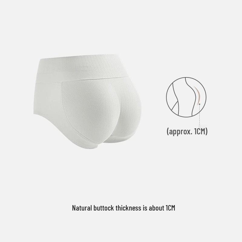 Latex Hip-Lifting Panties: Seamless, Natural-Style Butt Enhancer L (52.5-60 kg)
