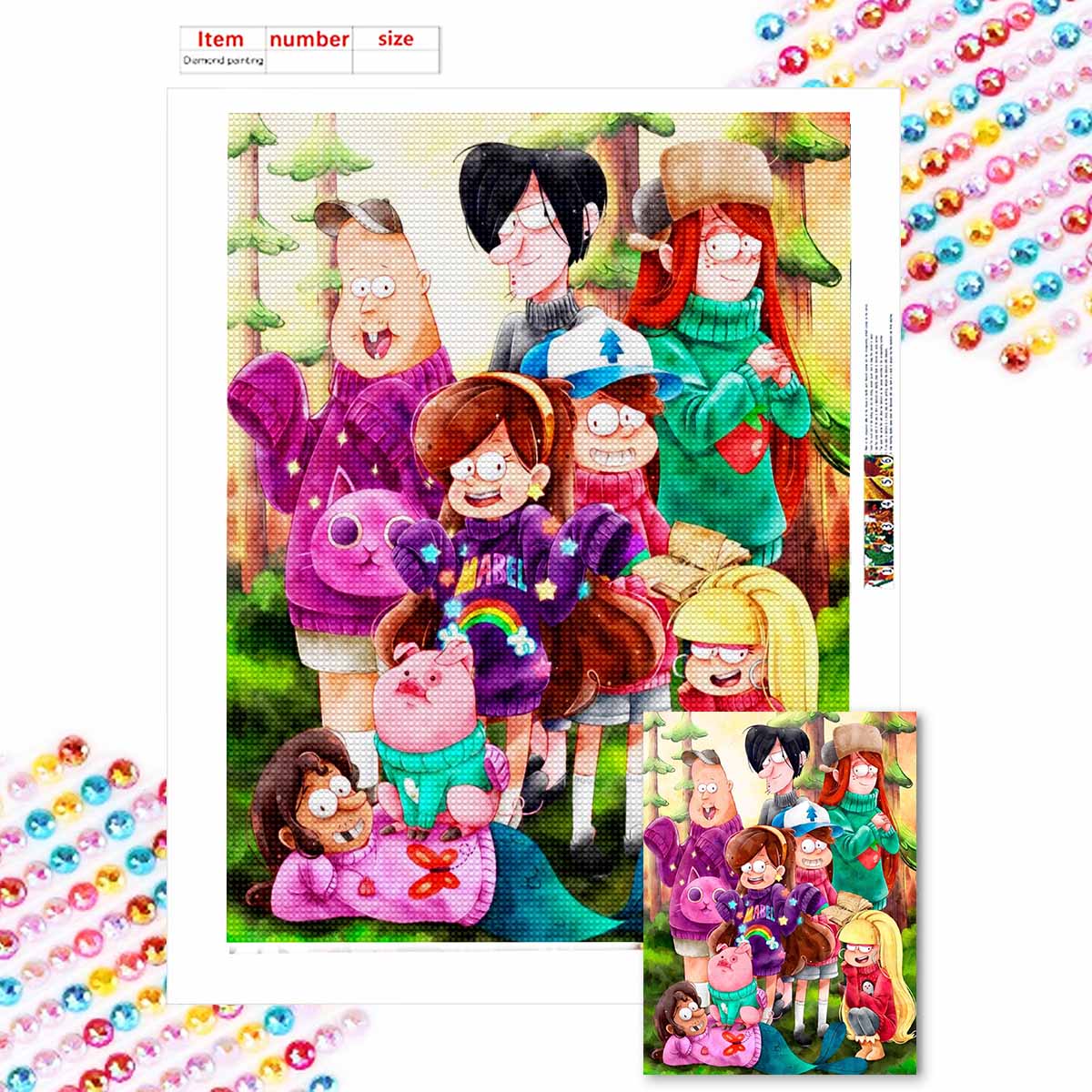 

DIY Diamond Painting Lovely Children Cross Stitch Kit Mosaic Art Diamond Painting Full Circle Diamond Home Decoration Round 20x30cm