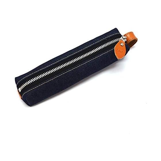 CALF Calf Okayama Denim Baton Pen Case Denim Denim M Size Denim Fabric with Strap Stylish Cute Pencil Case