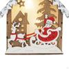 Christmas Hanging Decoration Lighted Wooden House Xmas Ornaments Home Decor