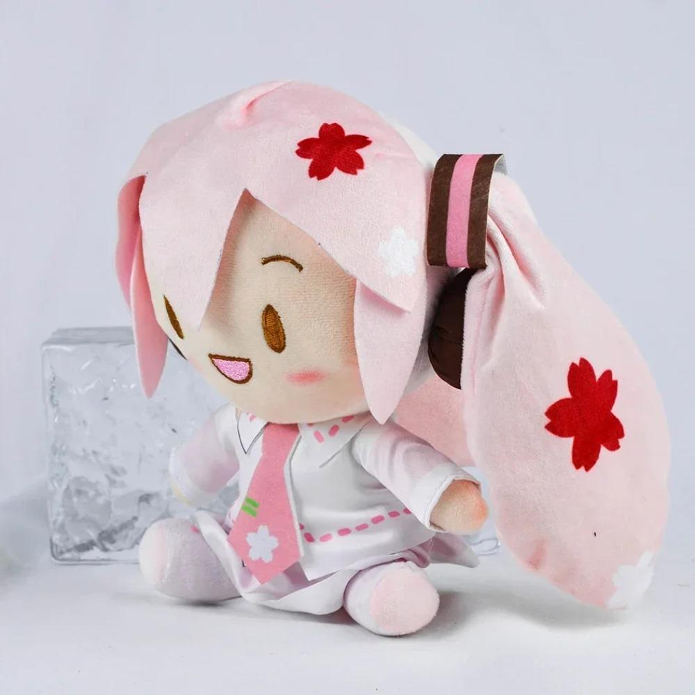 @@Kreslená plyšová panenka Hatsune Miku 20cm Hračka Anime sakura Miku sněhová Miku Postava Kawaii Sedící pozice Fufu Dětský vánoční dárek