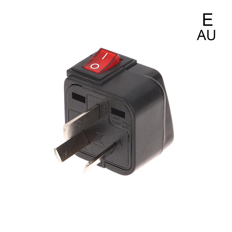 Univerzální americký US evropský UK EU AU cestovní elektrický adaptér zástrčky 10A/13A 250V elektrická zásuvka s vypínačem