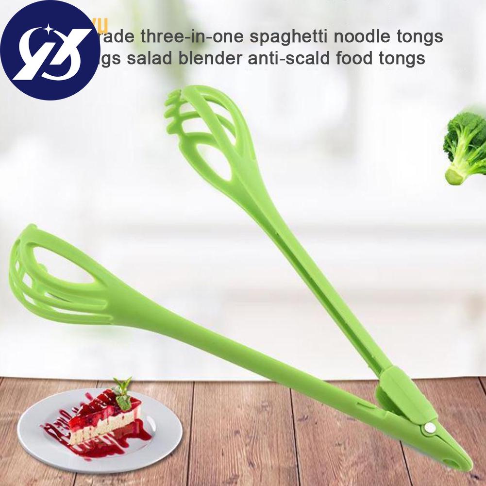 3 In 1 Heat Spaghetti Noodles Clip Eggbeater Salad Blender Food Tong