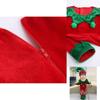 Velvet Boys Girls Christmas Elf Outfit Xmas Party Cosplay Set