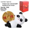 Panda Lion Dance Resin Figurine: Cute Home or Office Decor