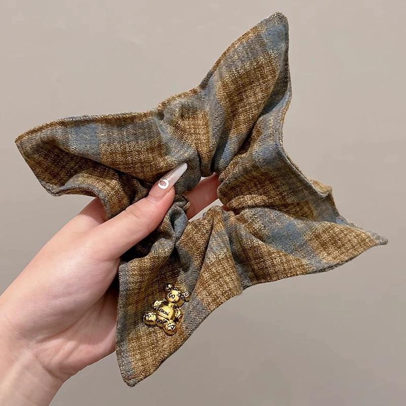 Elegant Large Square Scarf Hair Circle For Women Girls Elastic Satin HairBands Hair Ties Fashion Headband Hair Accessories