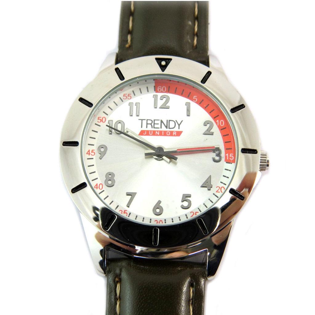 Trendy [P5339] - 'Trendy' Children's Watch Silver Brown - 32 Mm