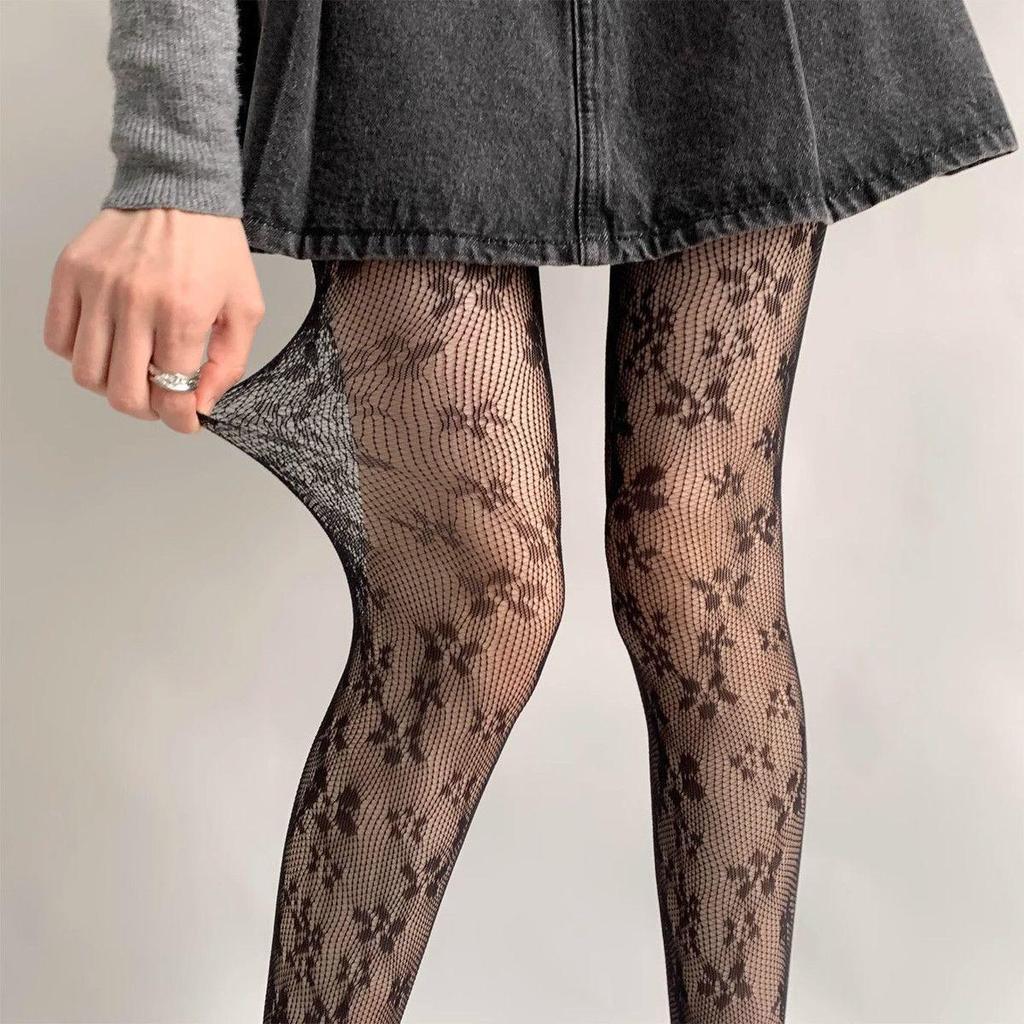 Frühling/Sommer Spitze Netz Aushöhlungen Strümpfe - Retro Lolita Pure Desire Jacquard Strumpfhose